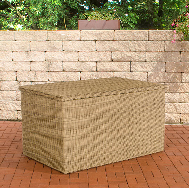 Garten Living 937 L Aufbewahrungsbox Severson aus Rattan | Wayfair.de